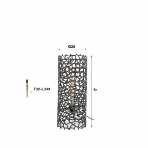 Vloerlamp Ø25 weaver cylinder 3